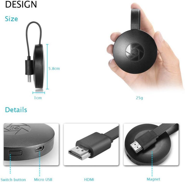 Mirascreen G2 – Wireless display Dongle – Black thumbnail 5