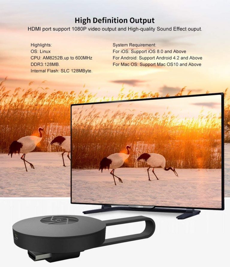 Mirascreen G2 – Wireless display Dongle – Black thumbnail 2
