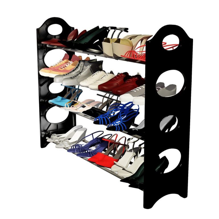 Mbajtese kepucesh me kater kate – Stackable Shoe Rack Online