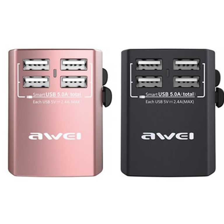 Travel Adapter Awei C36 – Karikues me 4 Porta USB