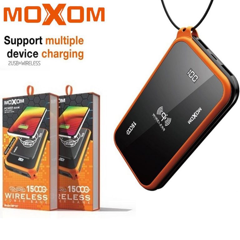 Wireless Portable Charger – MOXOM Power Bank Digital Display