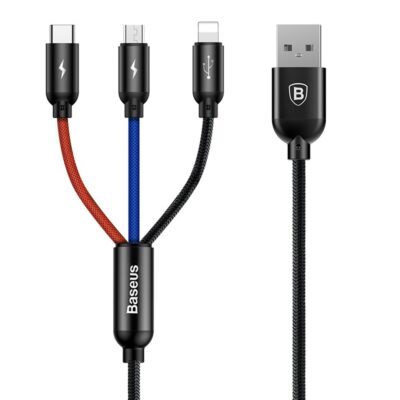 USB Cable Fishe Baseus per Karikim dhe transmetim te dhenash 3IN1 | Fast Charger 