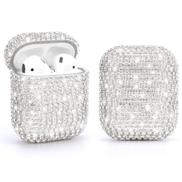 Mbajtese gomine per airpods me gur dekorativ