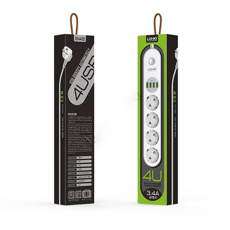 Multiprize LDNIO me 4 porta USB | Fast charging