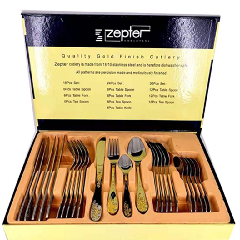 Set kuzhine Zepter 24 PCS – Cutlery Set Golden Stainless