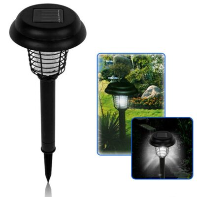 Outdoor UV LED Solar Powered Lawn Light Anti Mosquito Insect Pest Bug Zapper Killer Yard Garden iBuy al