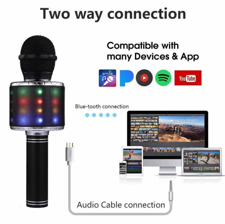 Mikrofon dore per karaoke wireless WS 868L thumbnail 2