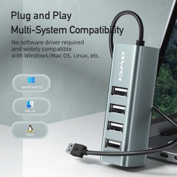 Transmetues USB Hub me 4 porta CL 122 Awei ibuy al